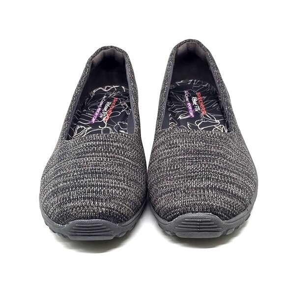 Skechers Reggae Fest Dread Knit Gray Black Slip on Relaxed Fit Flats Women's 11 - Picture 3 of 12
